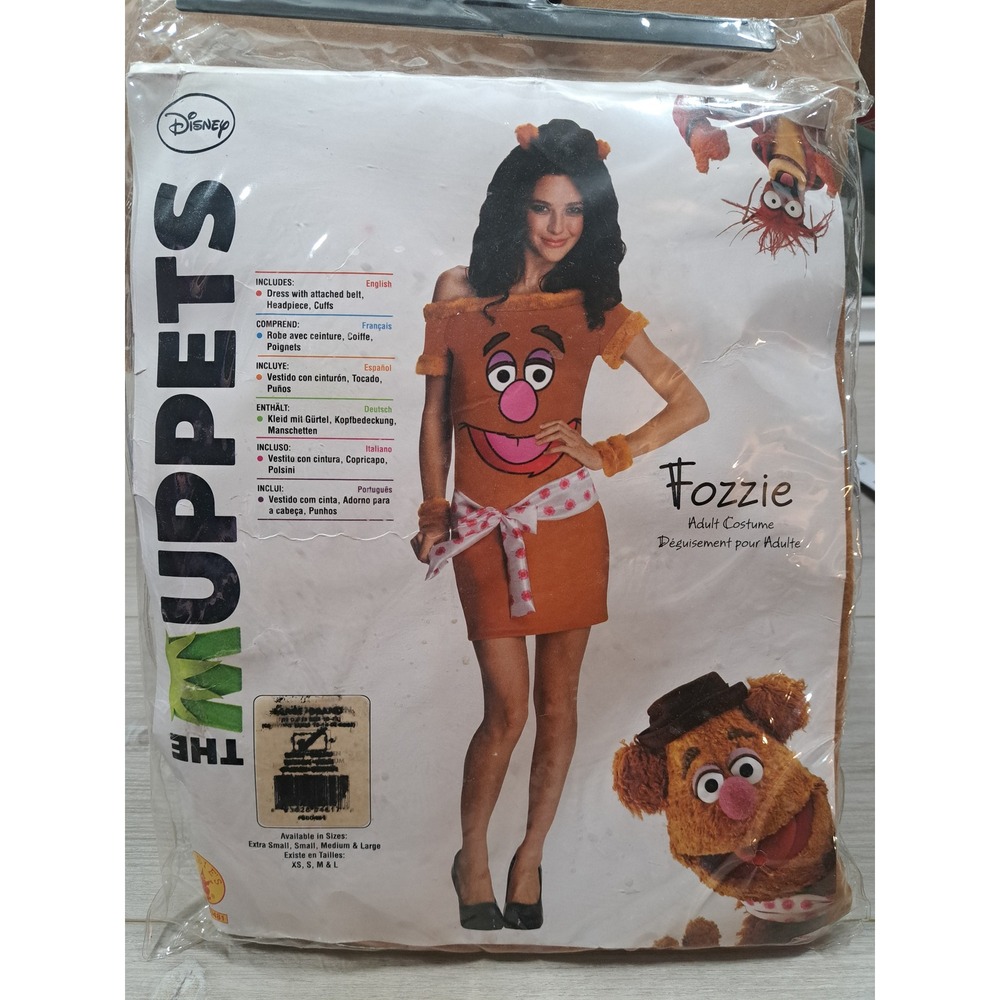 Disney Muppets Sexy Fozzie Bear Adult Costume Dress Headpiece Rubies Brown L - Picture 1 of 10